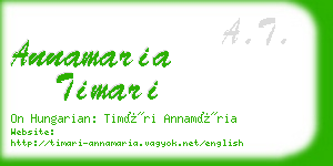 annamaria timari business card